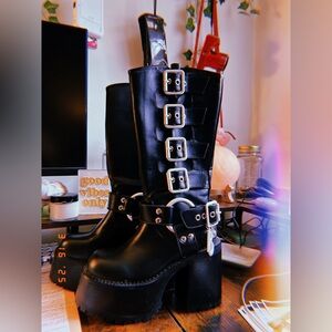 Dolls kill Bratz Buckle Platform Boots